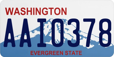 WA license plate AAI0378