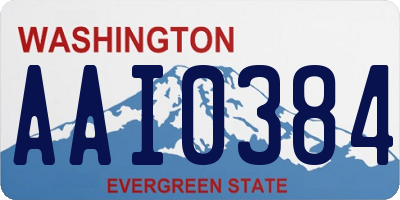 WA license plate AAI0384