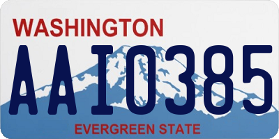 WA license plate AAI0385