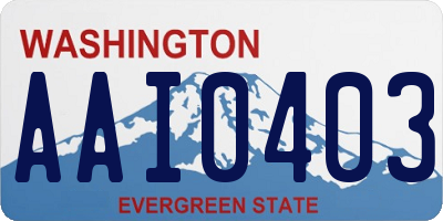 WA license plate AAI0403