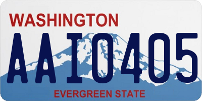 WA license plate AAI0405