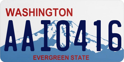 WA license plate AAI0416
