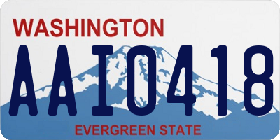 WA license plate AAI0418