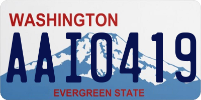 WA license plate AAI0419