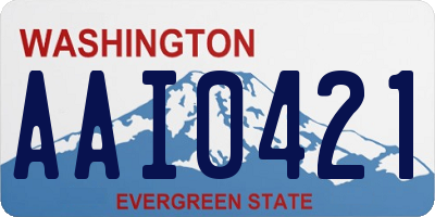 WA license plate AAI0421