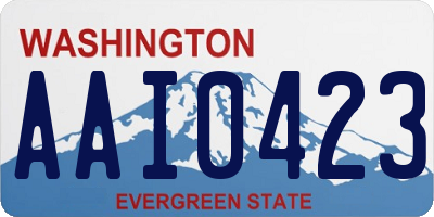 WA license plate AAI0423