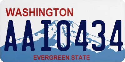 WA license plate AAI0434