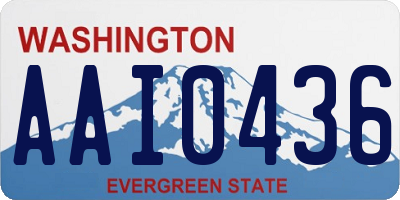 WA license plate AAI0436