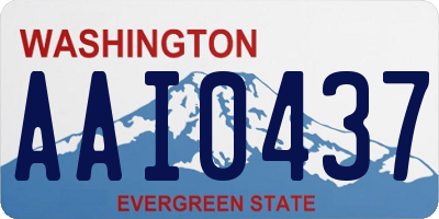 WA license plate AAI0437