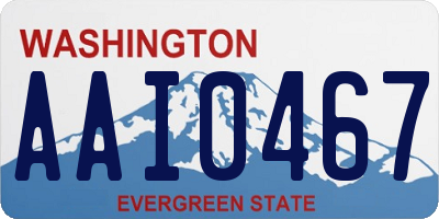 WA license plate AAI0467