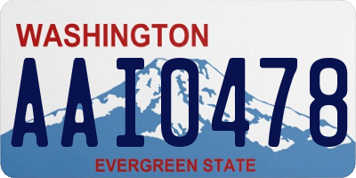 WA license plate AAI0478