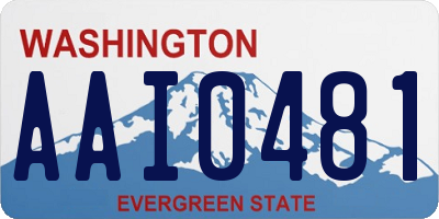 WA license plate AAI0481