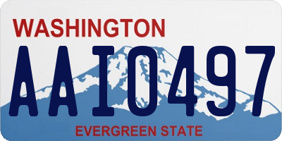 WA license plate AAI0497