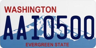 WA license plate AAI0500