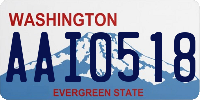 WA license plate AAI0518