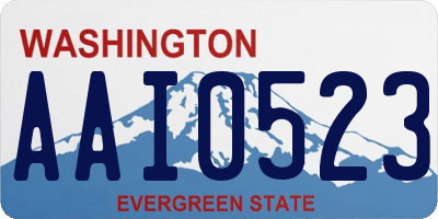 WA license plate AAI0523