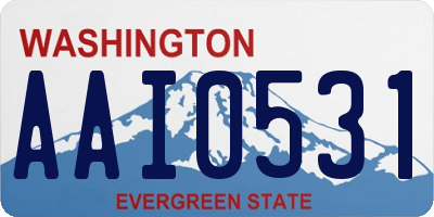 WA license plate AAI0531