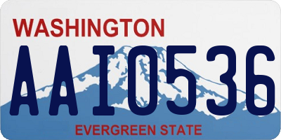 WA license plate AAI0536