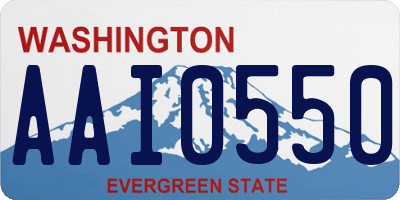 WA license plate AAI0550