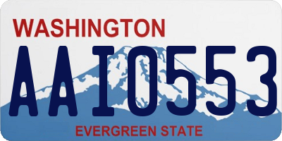 WA license plate AAI0553