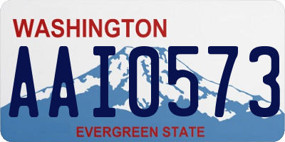 WA license plate AAI0573