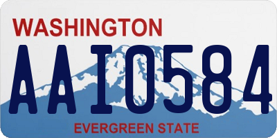 WA license plate AAI0584