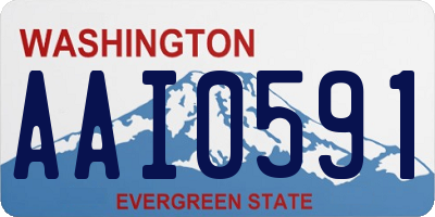 WA license plate AAI0591