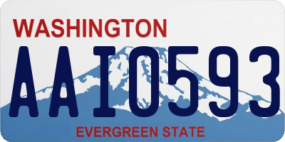 WA license plate AAI0593