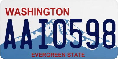 WA license plate AAI0598