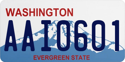 WA license plate AAI0601