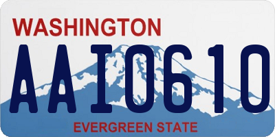 WA license plate AAI0610