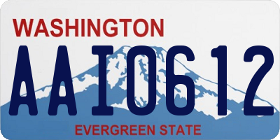 WA license plate AAI0612