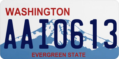 WA license plate AAI0613