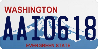 WA license plate AAI0618