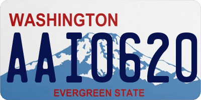 WA license plate AAI0620
