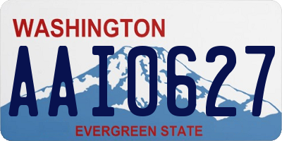 WA license plate AAI0627