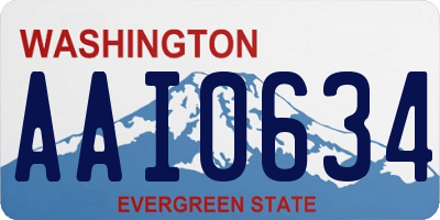 WA license plate AAI0634