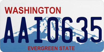 WA license plate AAI0635