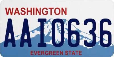 WA license plate AAI0636