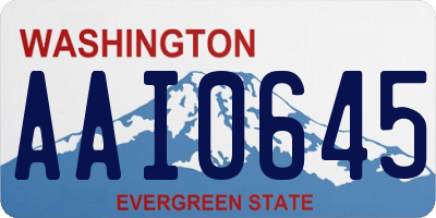 WA license plate AAI0645