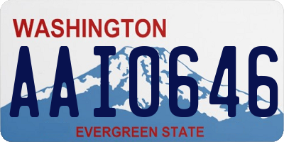 WA license plate AAI0646