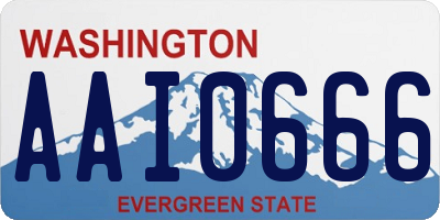 WA license plate AAI0666