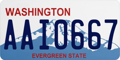 WA license plate AAI0667