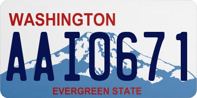 WA license plate AAI0671