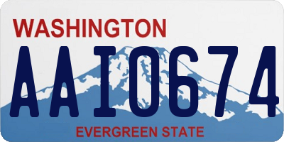 WA license plate AAI0674