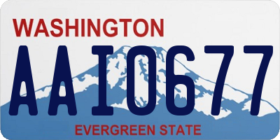 WA license plate AAI0677