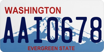 WA license plate AAI0678