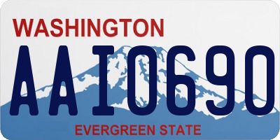 WA license plate AAI0690