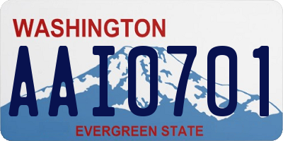 WA license plate AAI0701
