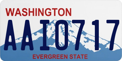 WA license plate AAI0717